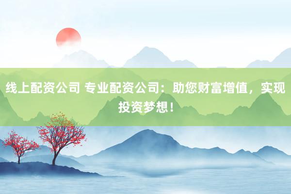 线上配资公司 专业配资公司：助您财富增值，实现投资梦想！